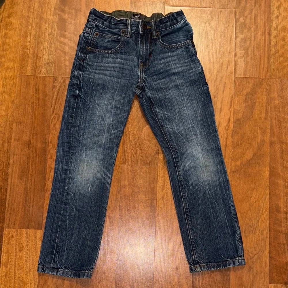 GAP Slim Straight Fit Dark Wash Camouflage Jeans Boys Size 8